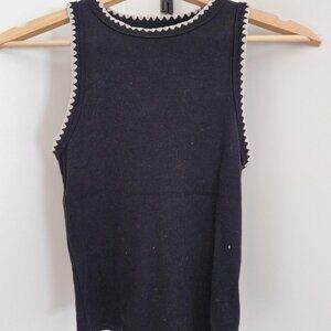 Old Navy black and white tanktop #top #elegant